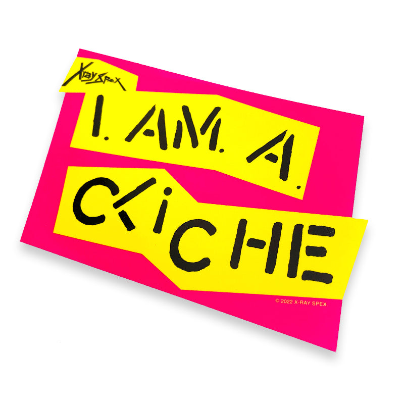 XRay Spex Cliché Sticker Rock Roll Repeat